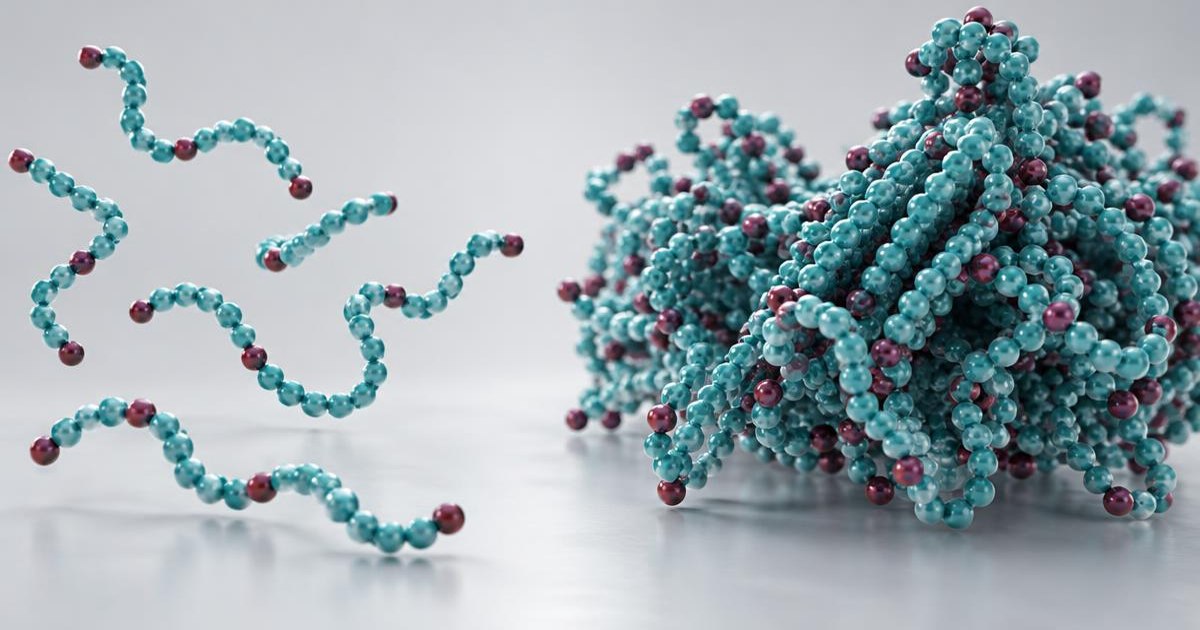 Conceptual separate peptide chains and clustered aggregates