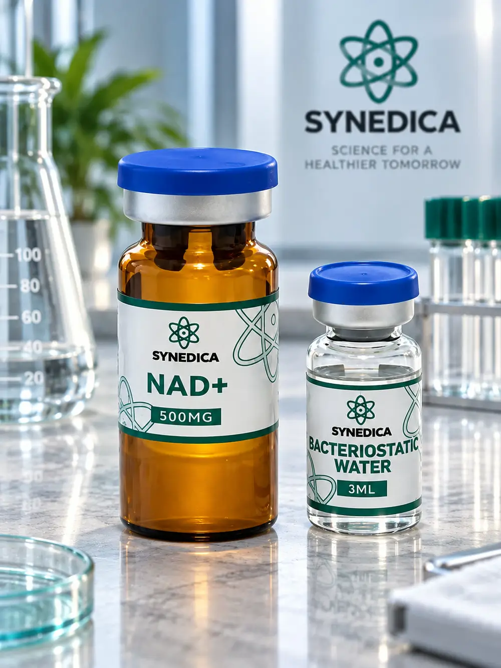 Synedica NAD+ 500MG kit with bacteriostatic water