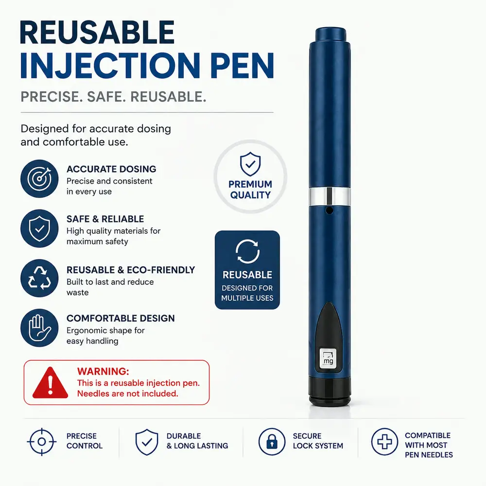Empty reusable precision applicator without needles, a pre-filled cartridge or any substance